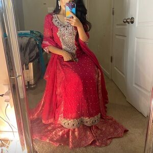 Three piece bridal lehnga set